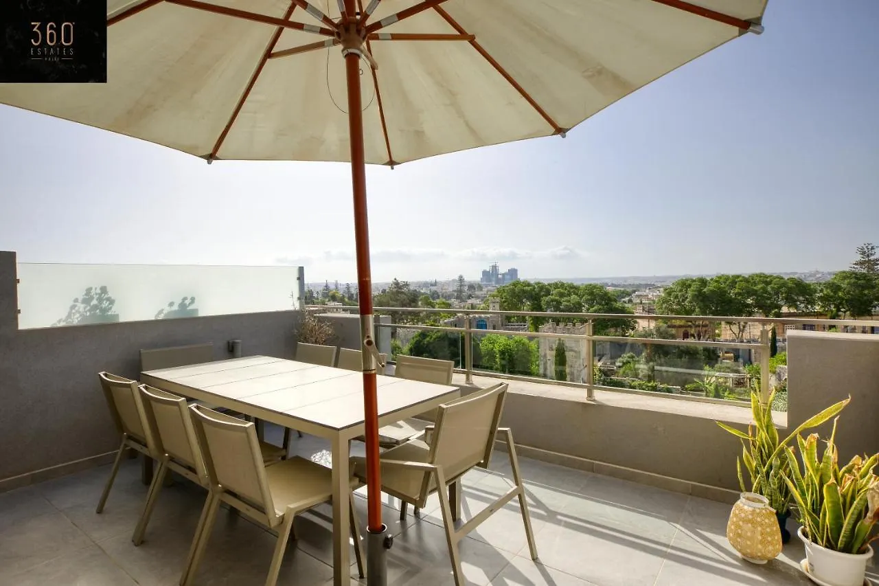 Sunny & Beautiful Views, Amazing Design & Terrace By 360 Estates Apartment Lija